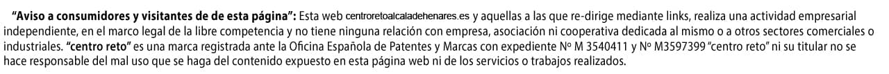 aviso - centro reto - el recogedor